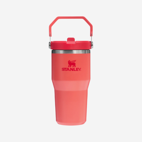 The IceFlow Flip Straw Tumbler 600ml - Hot Coral