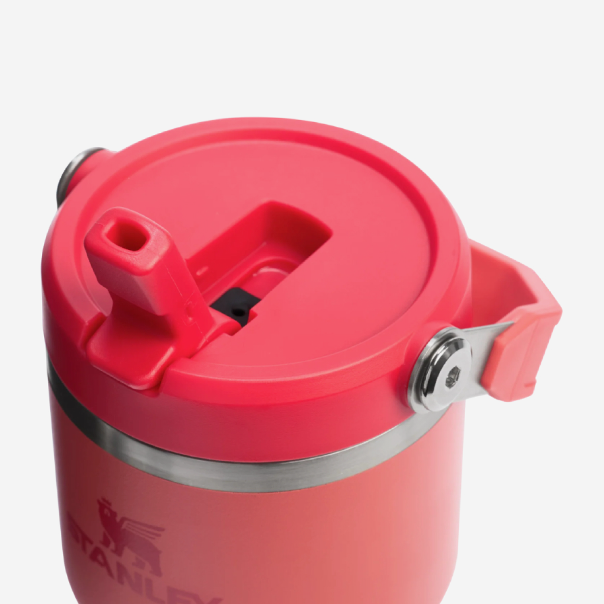 The IceFlow Flip Straw Tumbler 600ml - Hot Coral