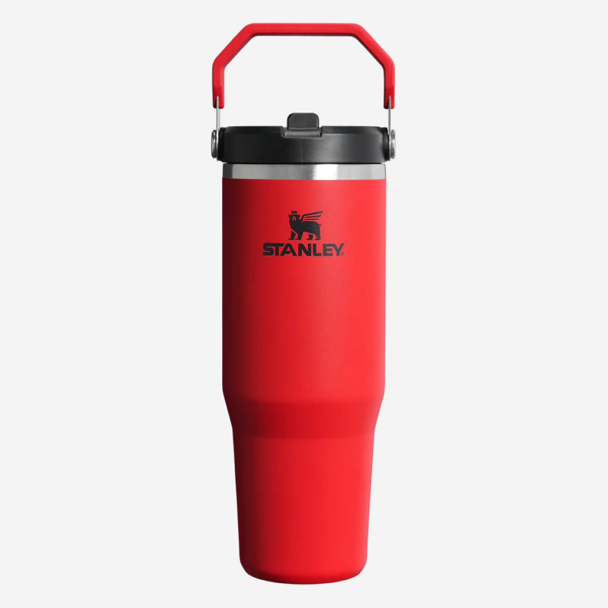 The IceFlow Flip Straw Tumbler 890ml - Chilli Black