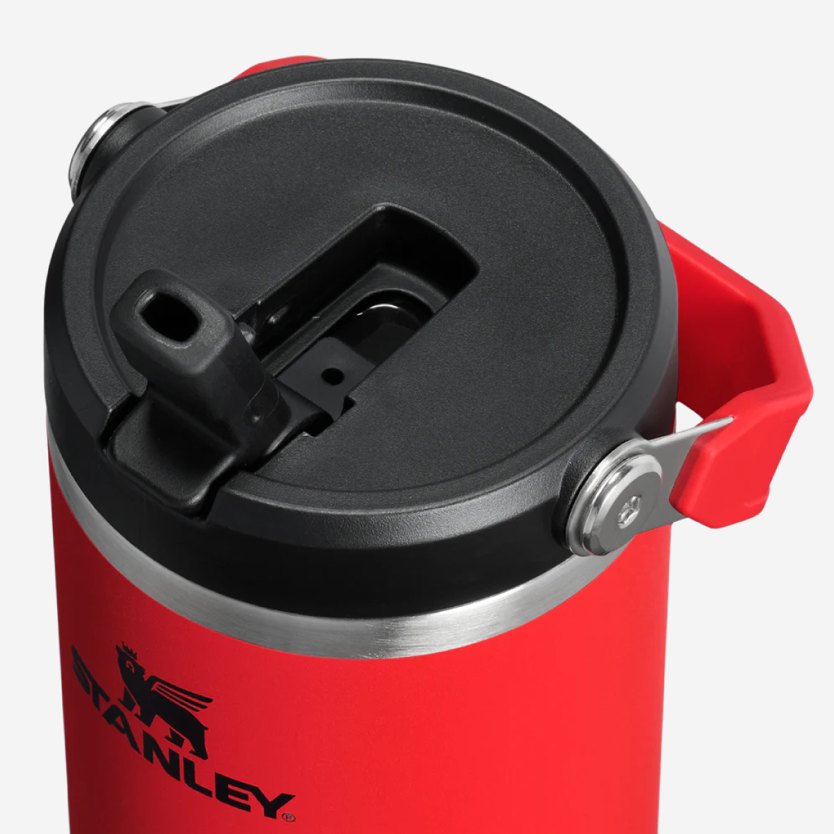 The IceFlow Flip Straw Tumbler 890ml - Chilli Black
