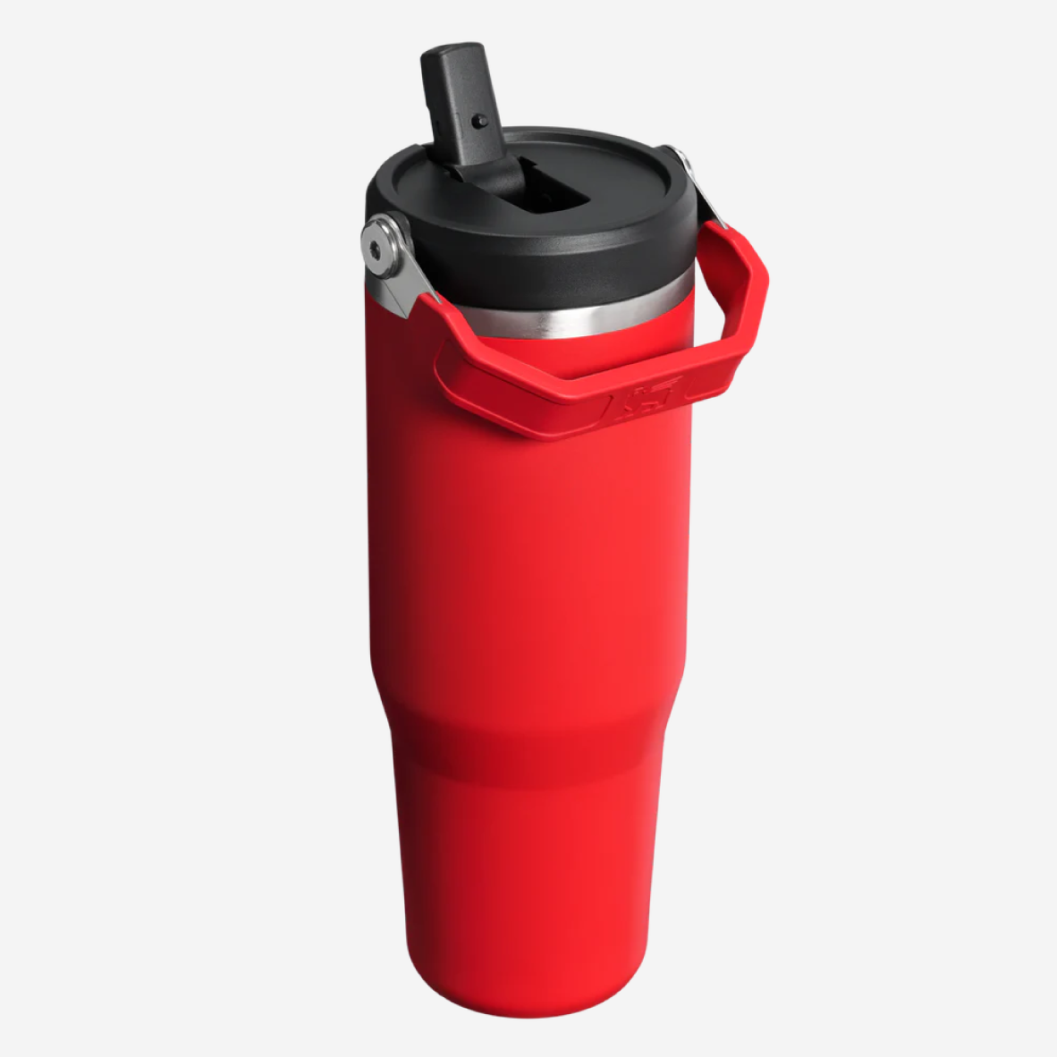 The IceFlow Flip Straw Tumbler 890ml - Chilli Black