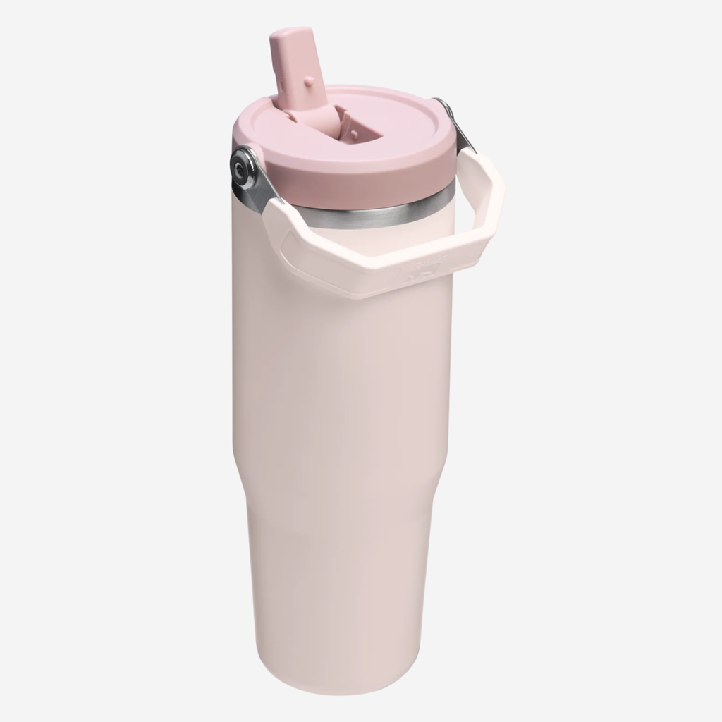 The IceFlow Flip Straw Tumbler 890ml - Rose Quartz