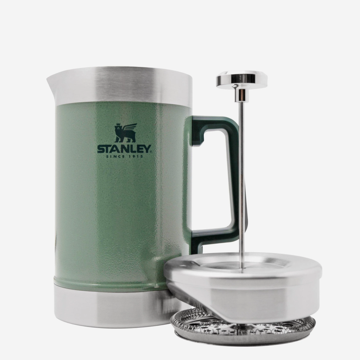 The Stay-Hot French Press 1.4L - Hammertone Green