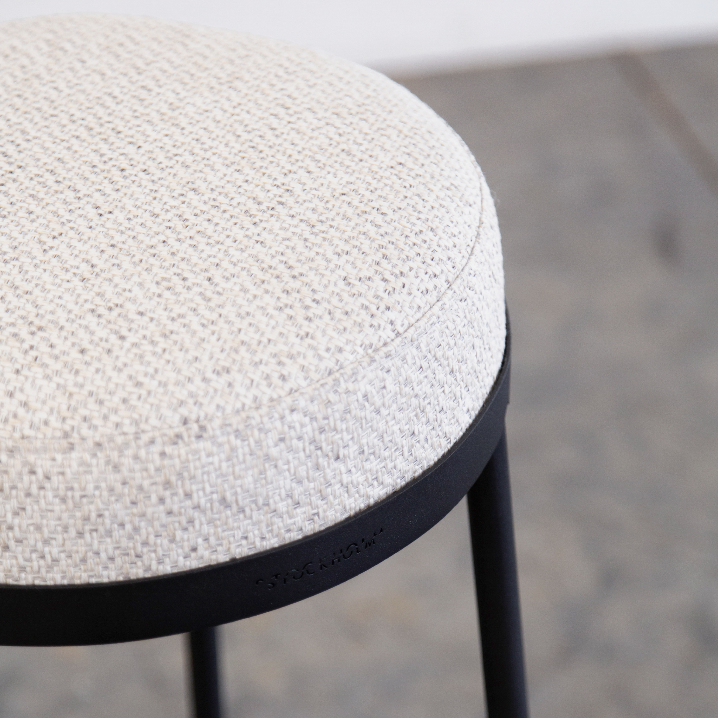 Stockholm Round Kitchen Stool - Sand