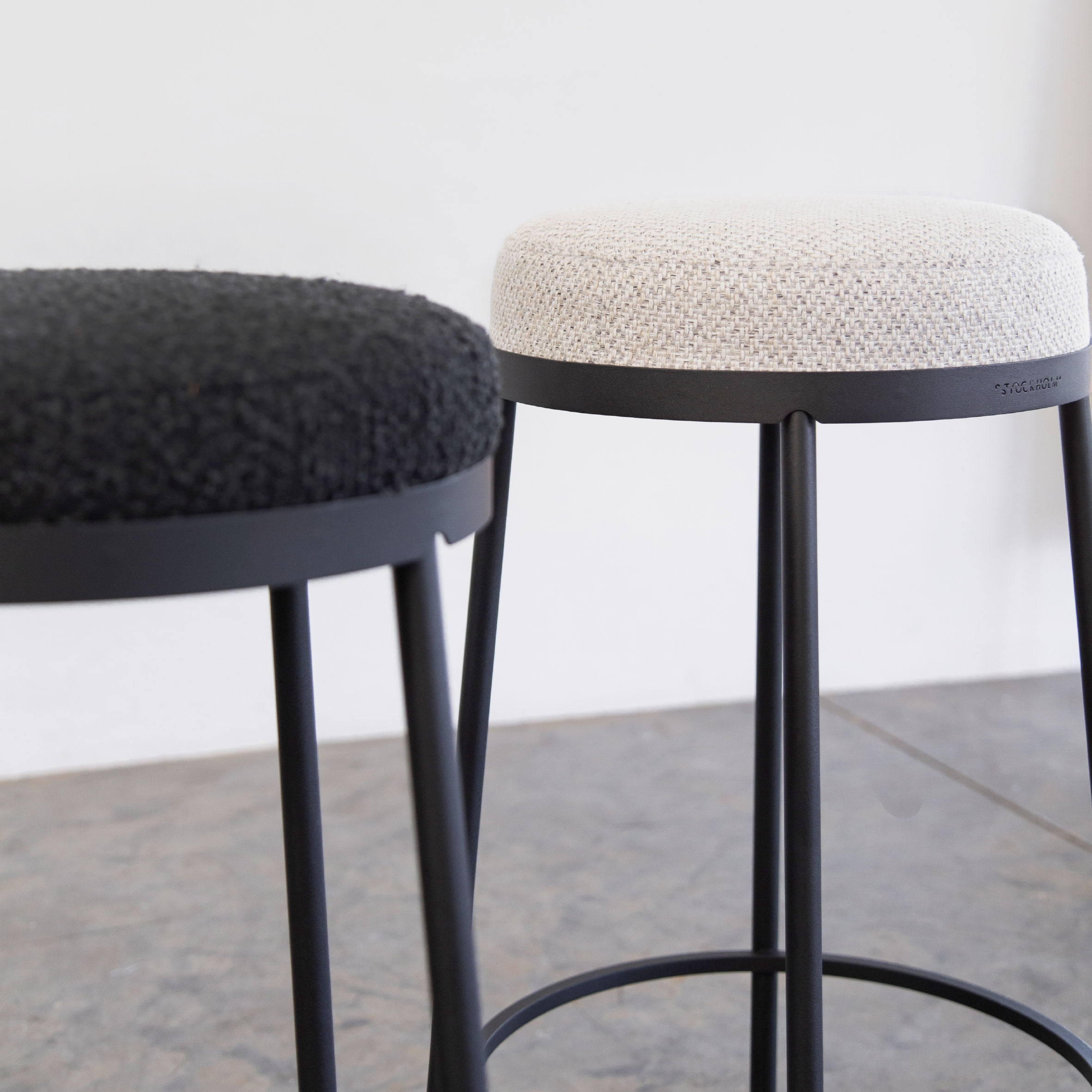 Stockholm Round Kitchen Stool - Sand
