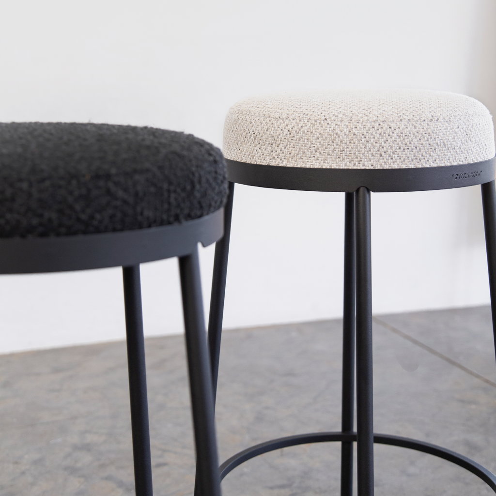 Stockholm Round Kitchen Stool - Sand
