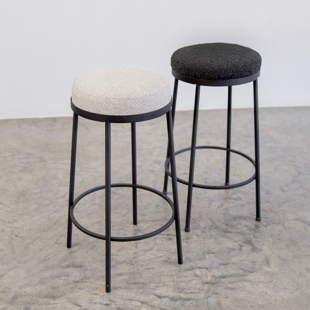 Stockholm Round Kitchen Stool - Sand