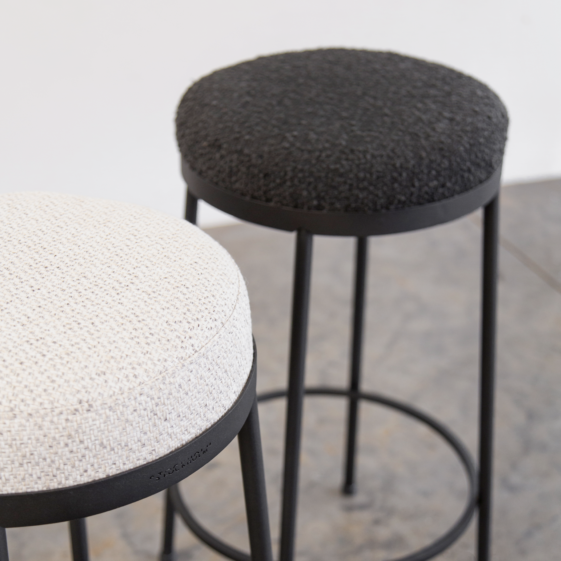 Stockholm Round Kitchen Stool - Sand
