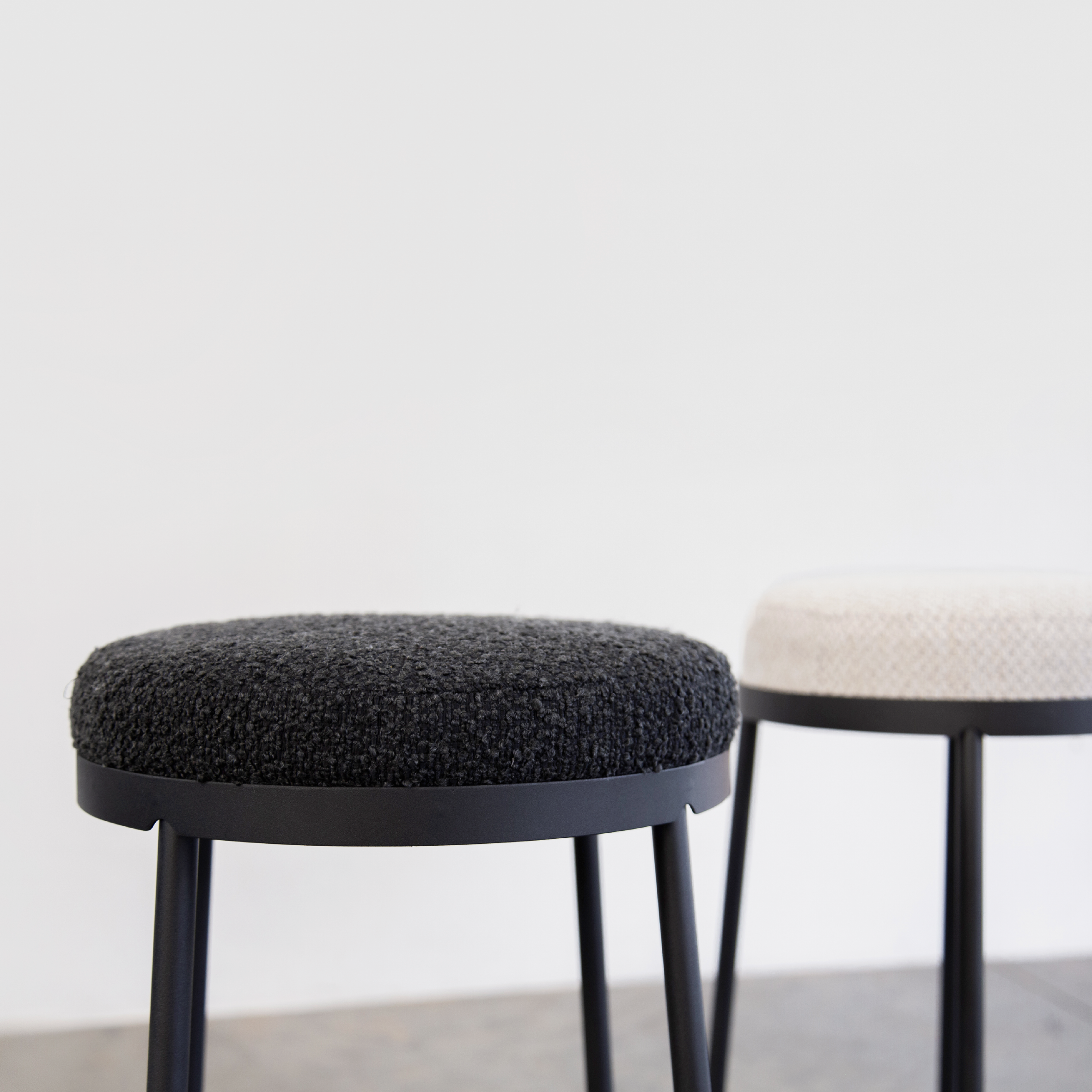 Stockholm Round Kitchen Stool - Midnight
