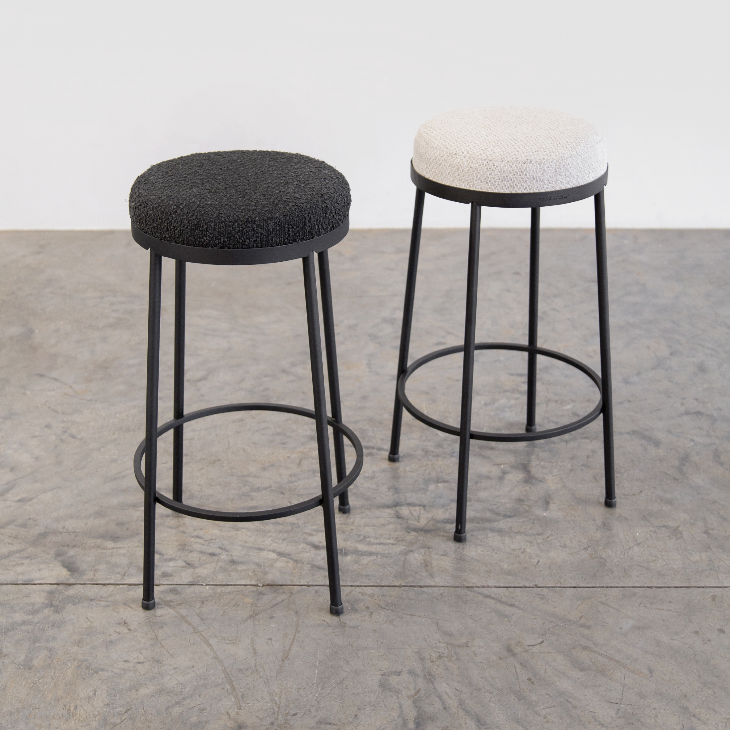 Stockholm Round Kitchen Stool - Midnight