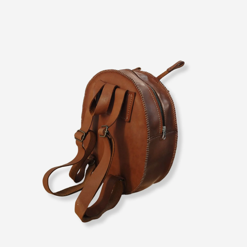The Leather Backpack - Ladybug