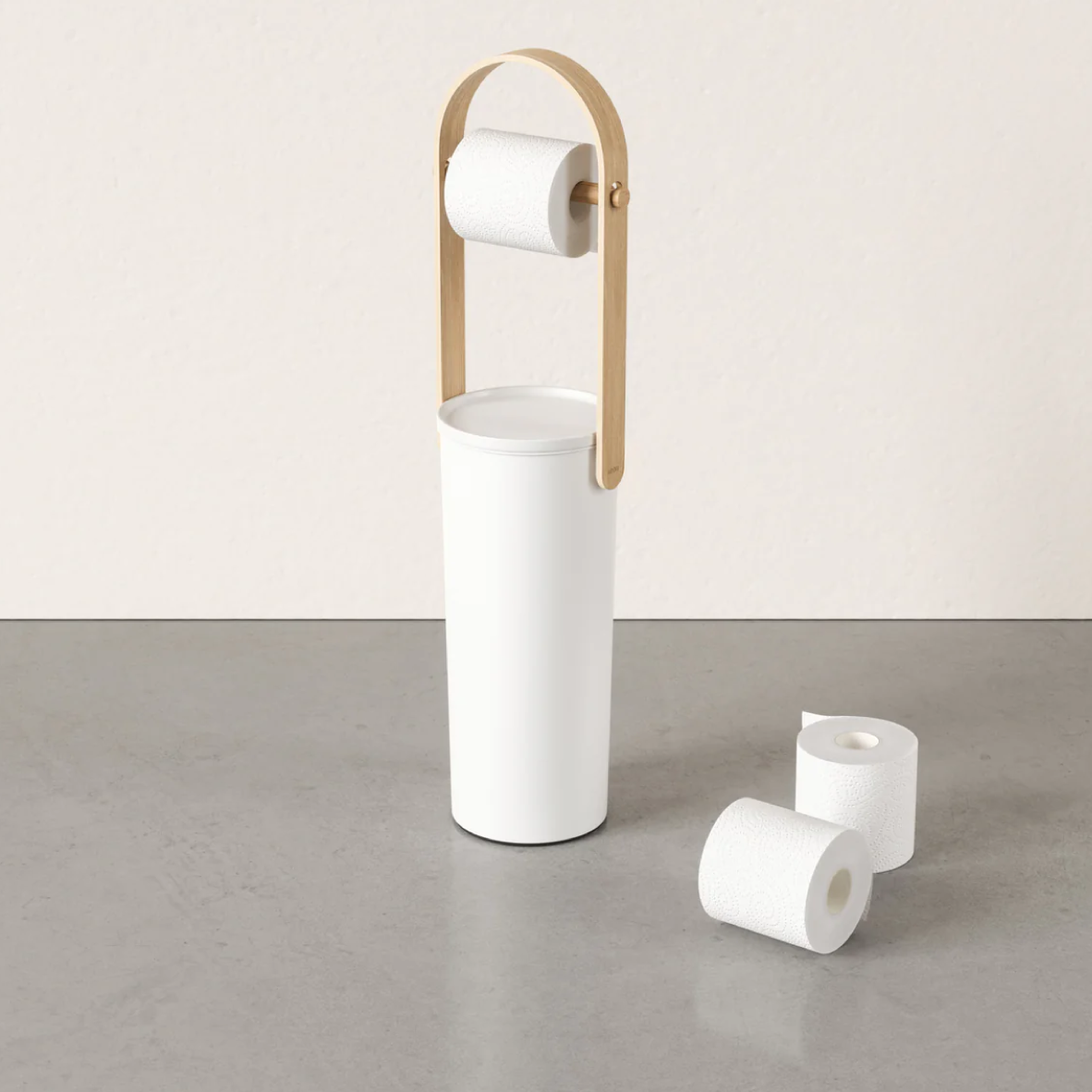 Bellwood Toilet Paper Stand - White & Natural