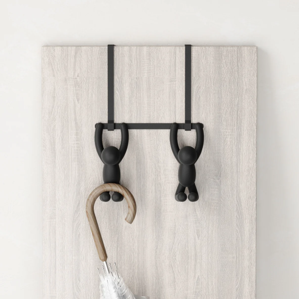 Buddy 2 Over The Door Hook - Black
