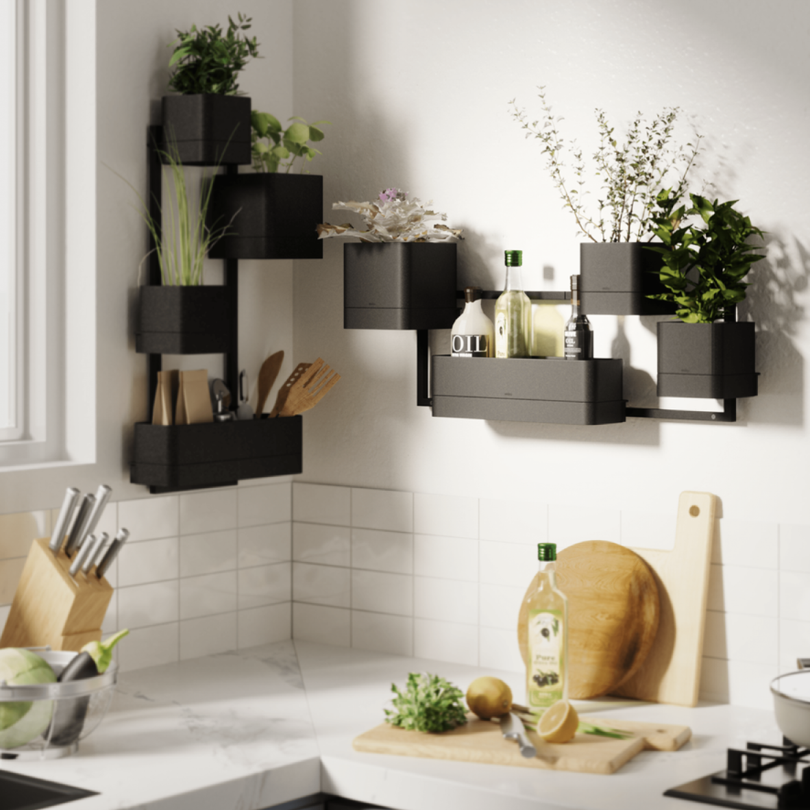 Cubiko Wall Planter - Black