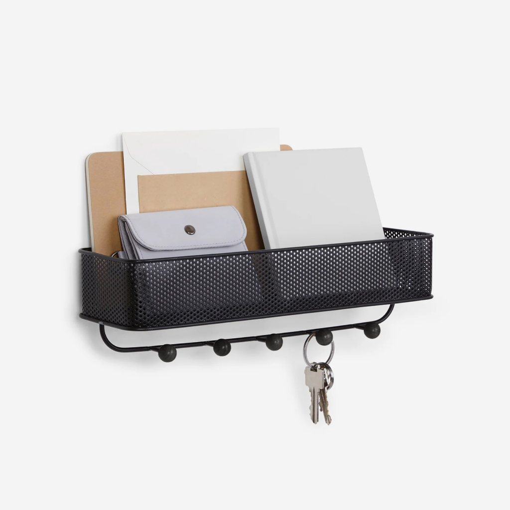 Estique Hanging Organiser - Black & Walnut
