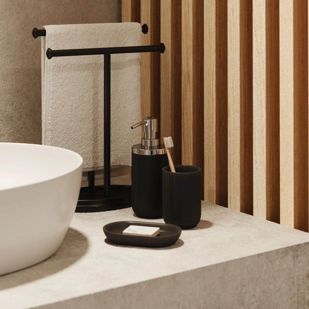Junip Bathroom Tumbler - Black