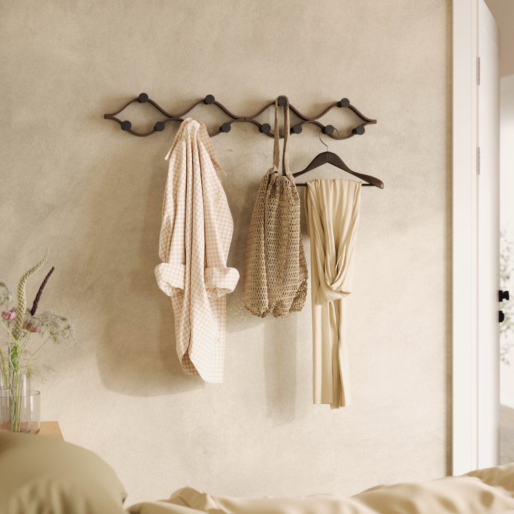 Montage 6 Hook - Black & Walnut