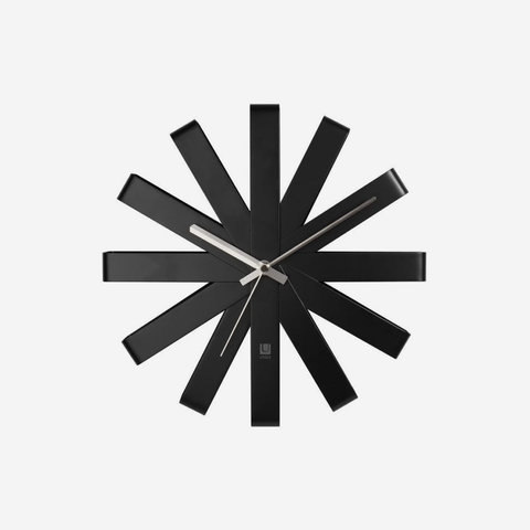 Ribbon Wall Clock - Black