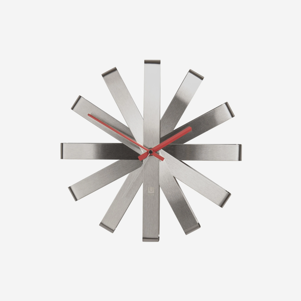 Ribbon Wall Clock - Steel