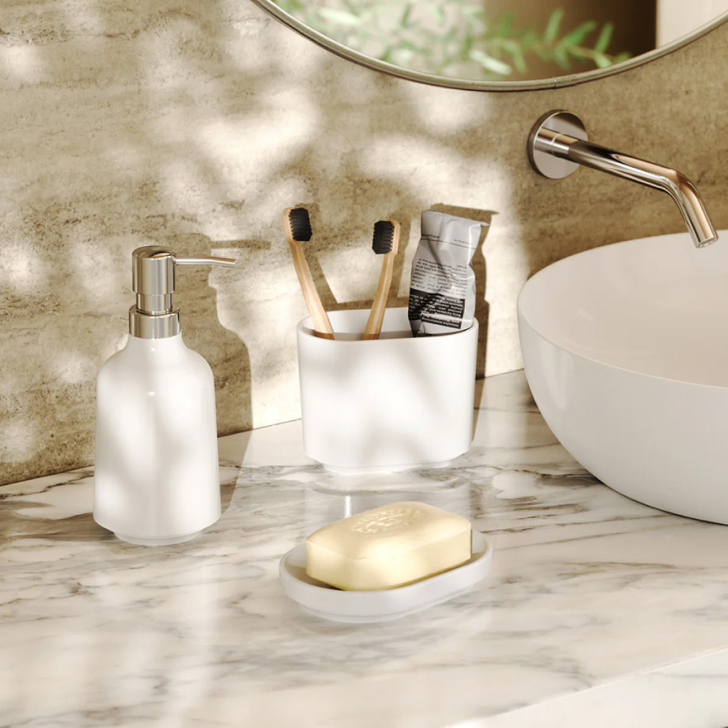 Step Toothbrush Holder - White