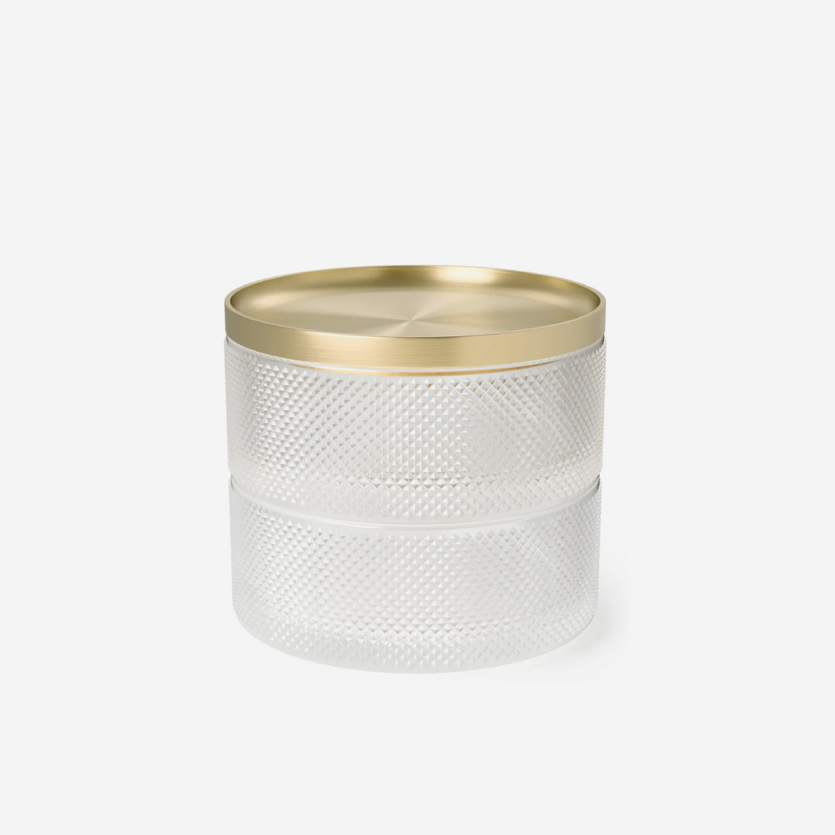 Tesora Glass Storage Box - Brass