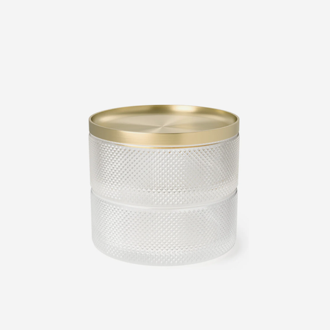 Tesora Glass Storage Box - Brass