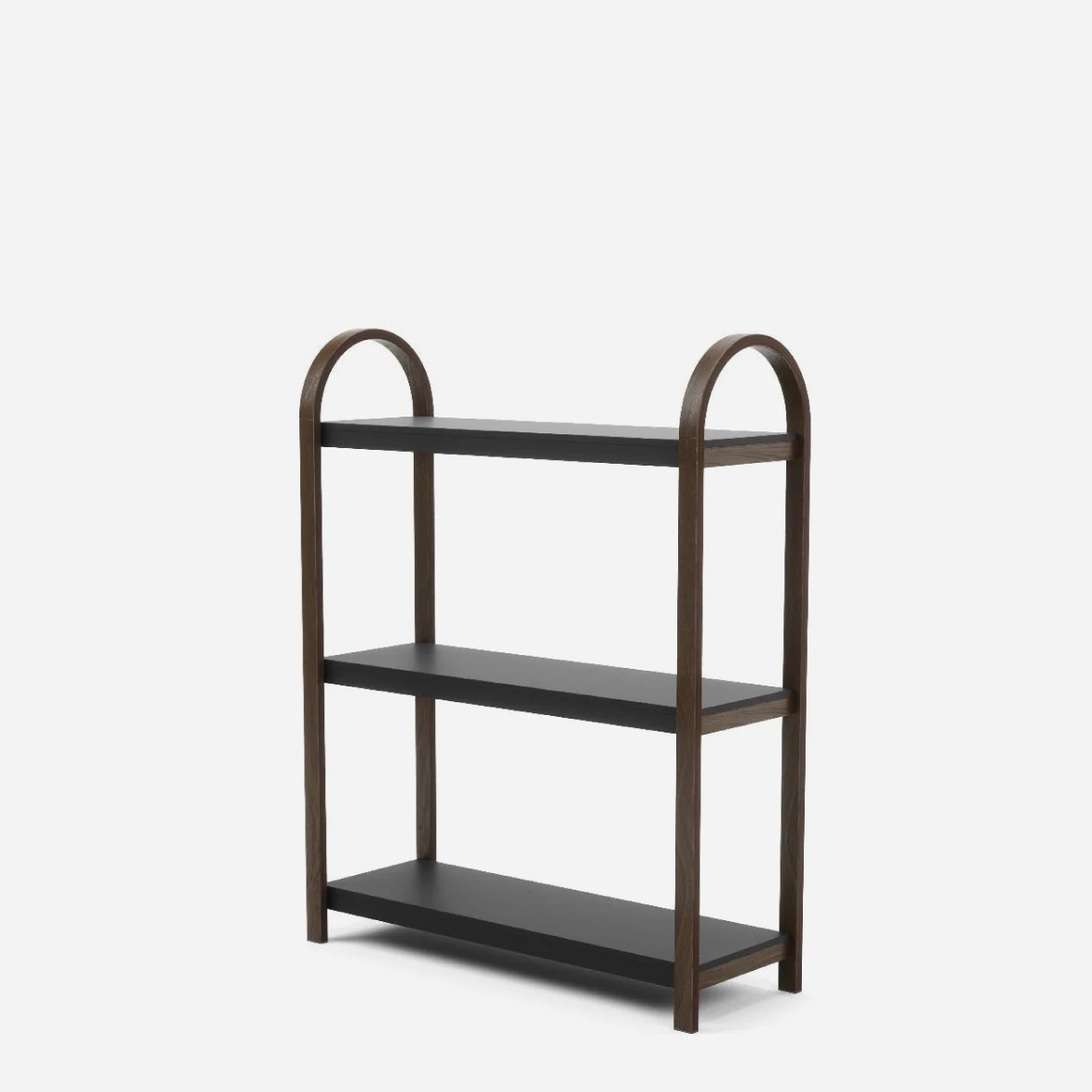 Bellwood Freestanding Shelf 3 Tier - Black and Walnut