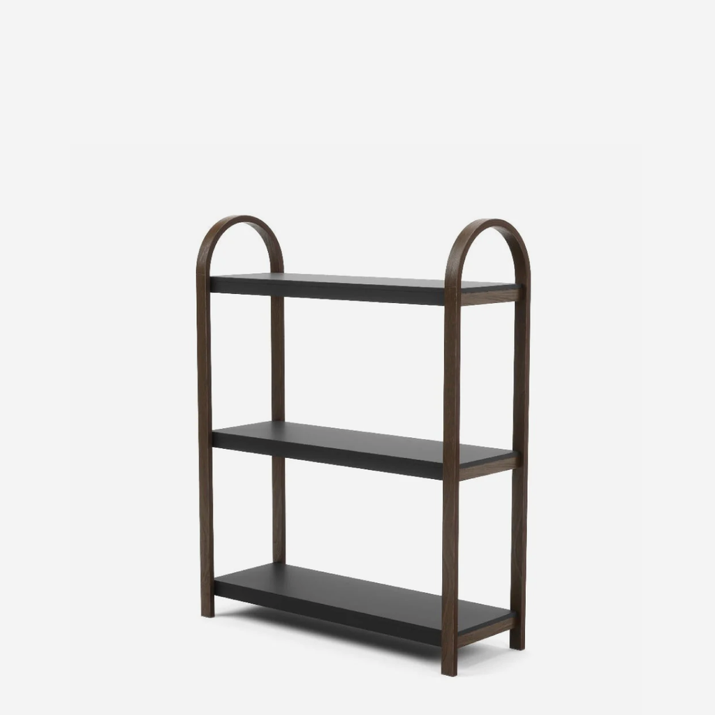 Bellwood Freestanding Shelf 3 Tier - Black and Walnut