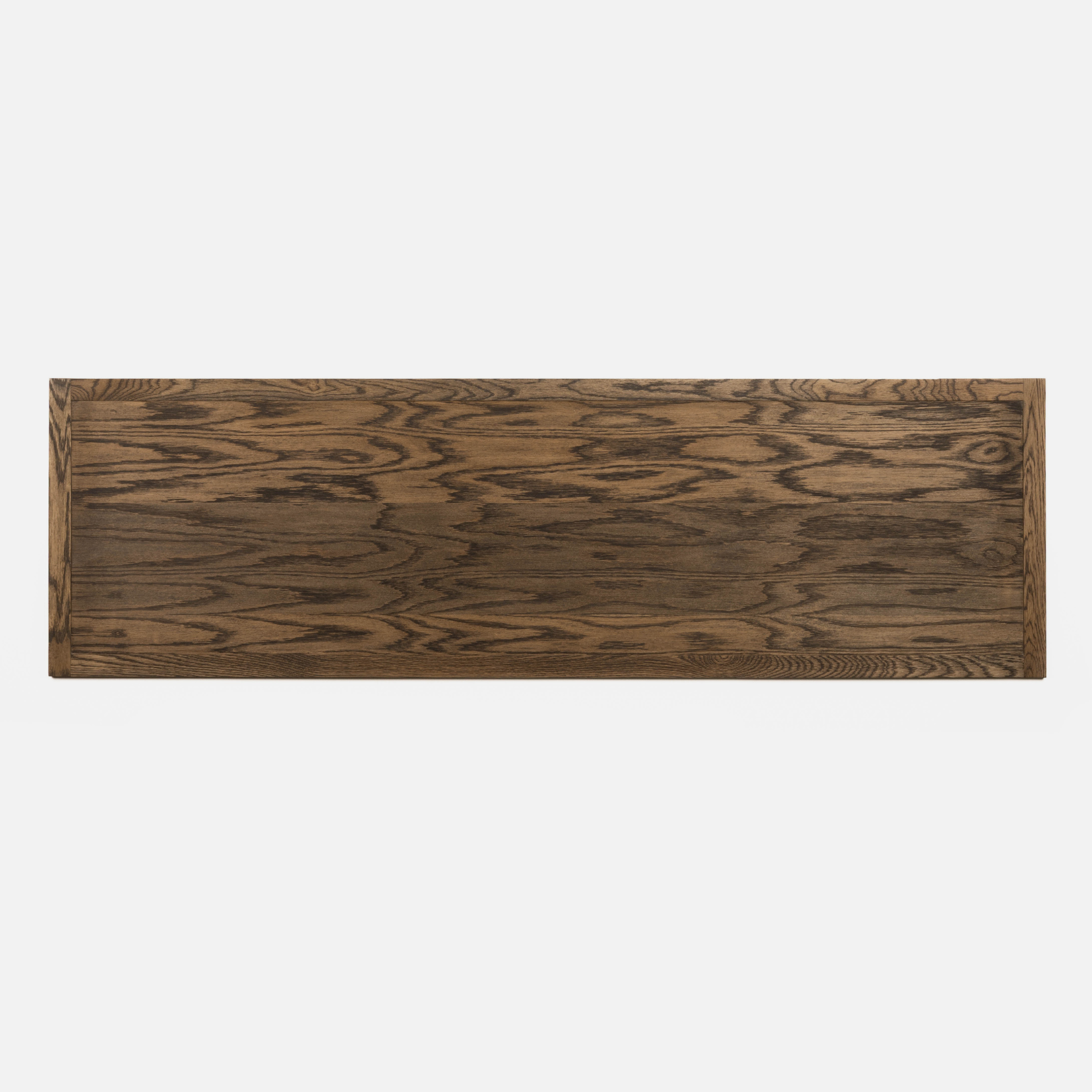 Wooden Headboard with a natural finish on a white background