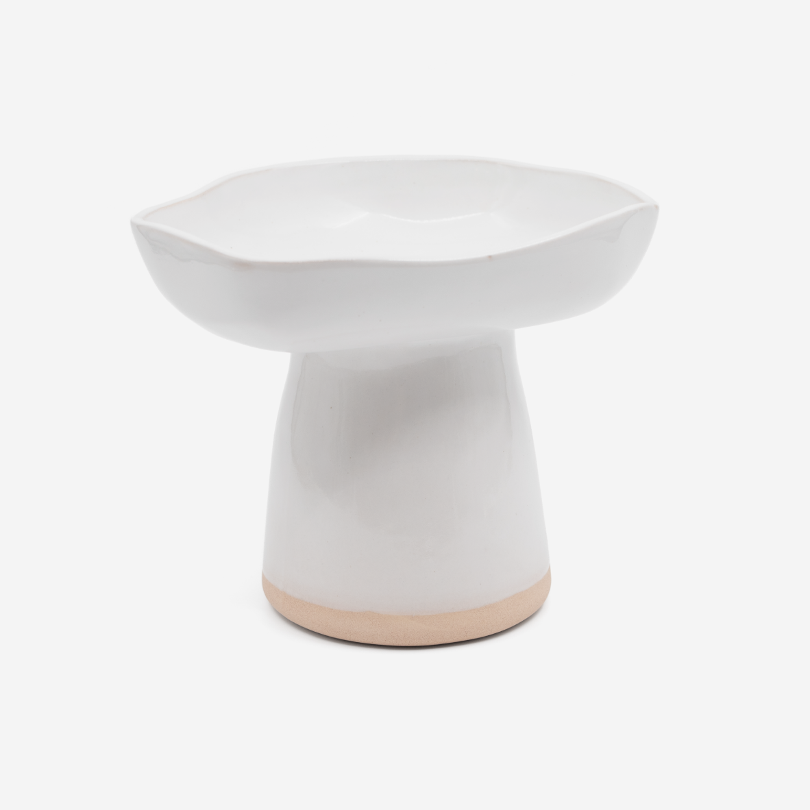 Muwuyu Stemmed Bowl - Gloss White