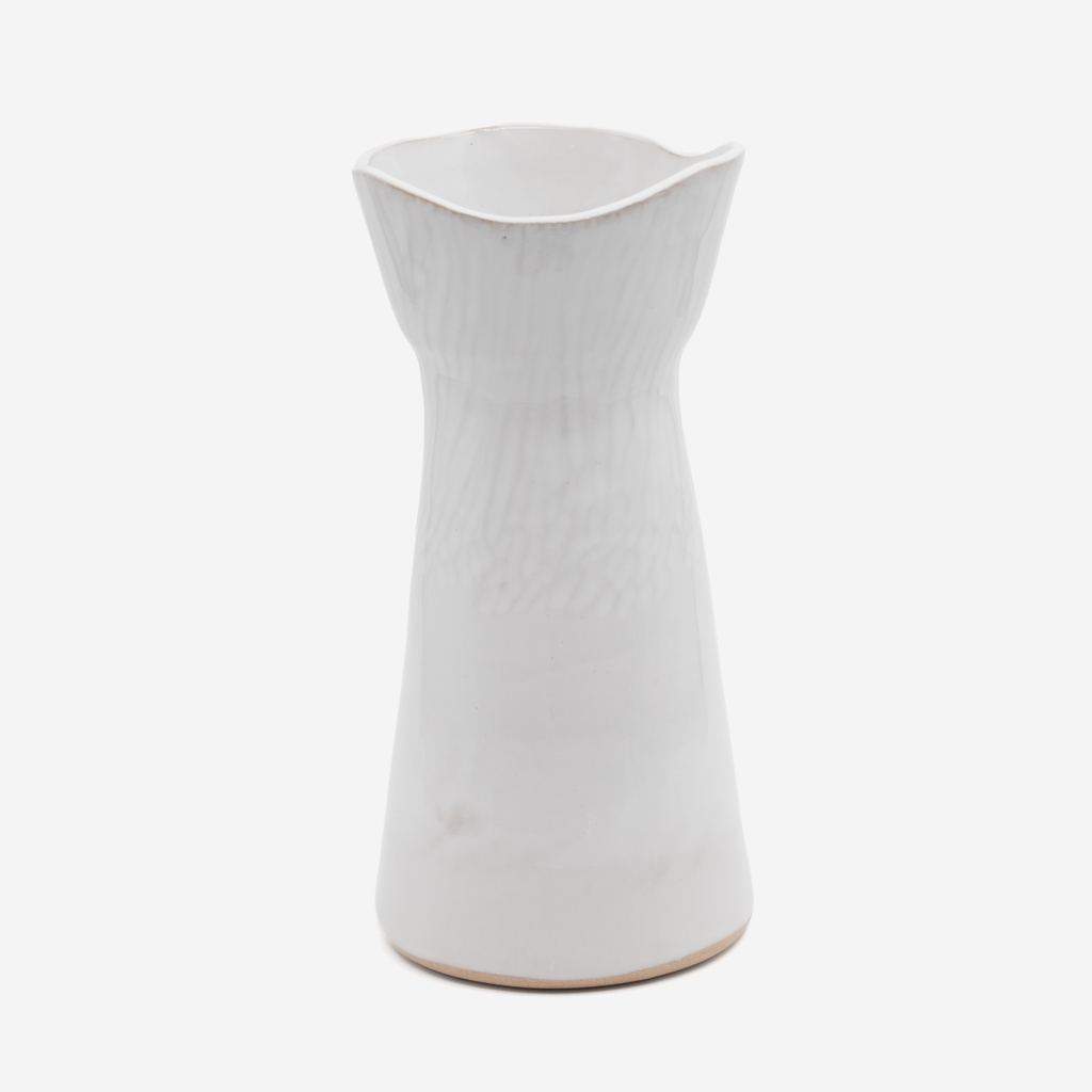 Muwuyu Stemmed Vase - Gloss White