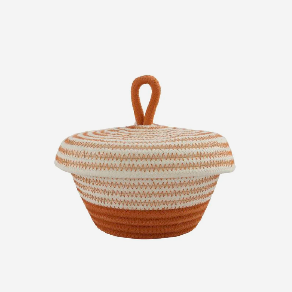 Petite Lidded Basket - Nutmeg