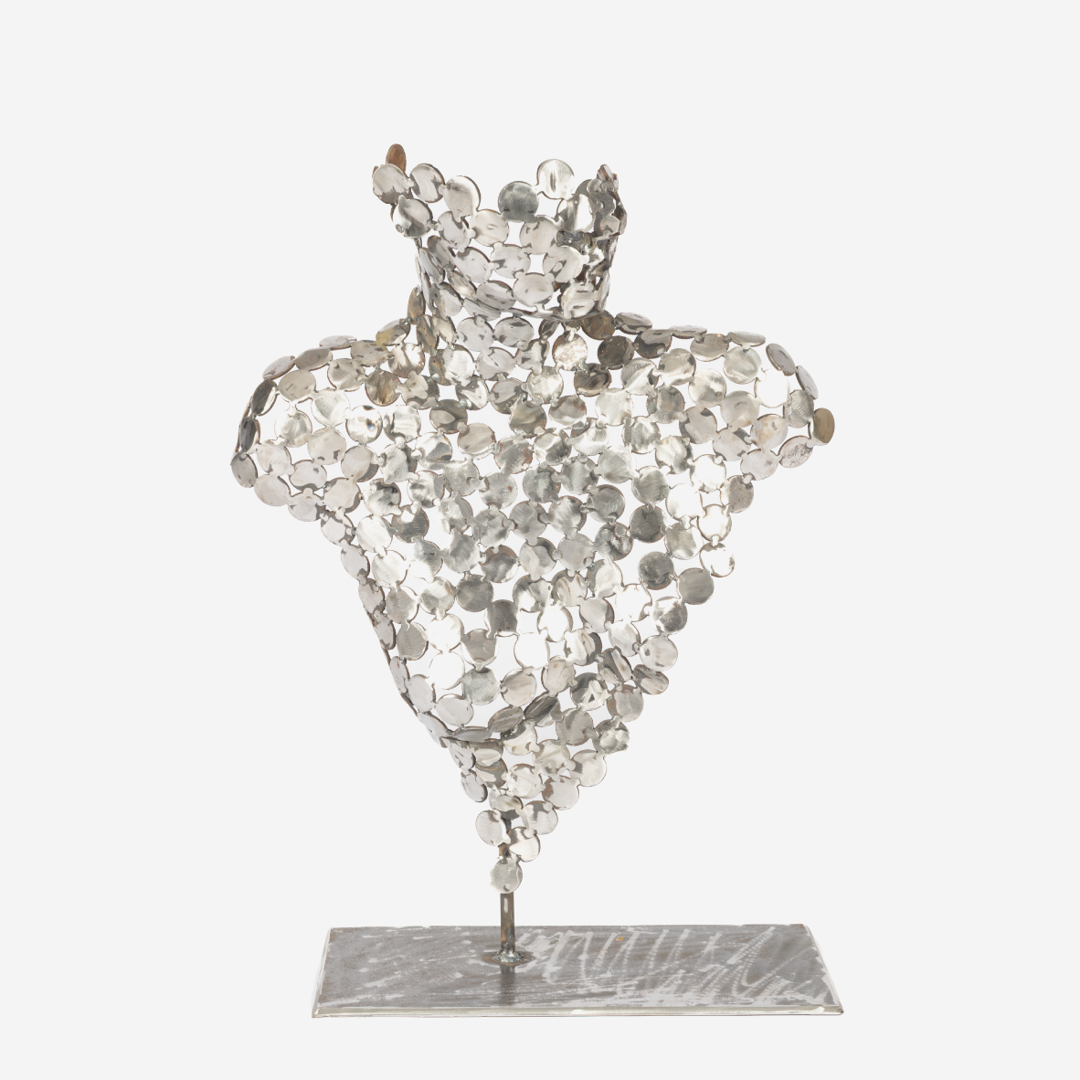 Bust Sculpture - Raw Steel