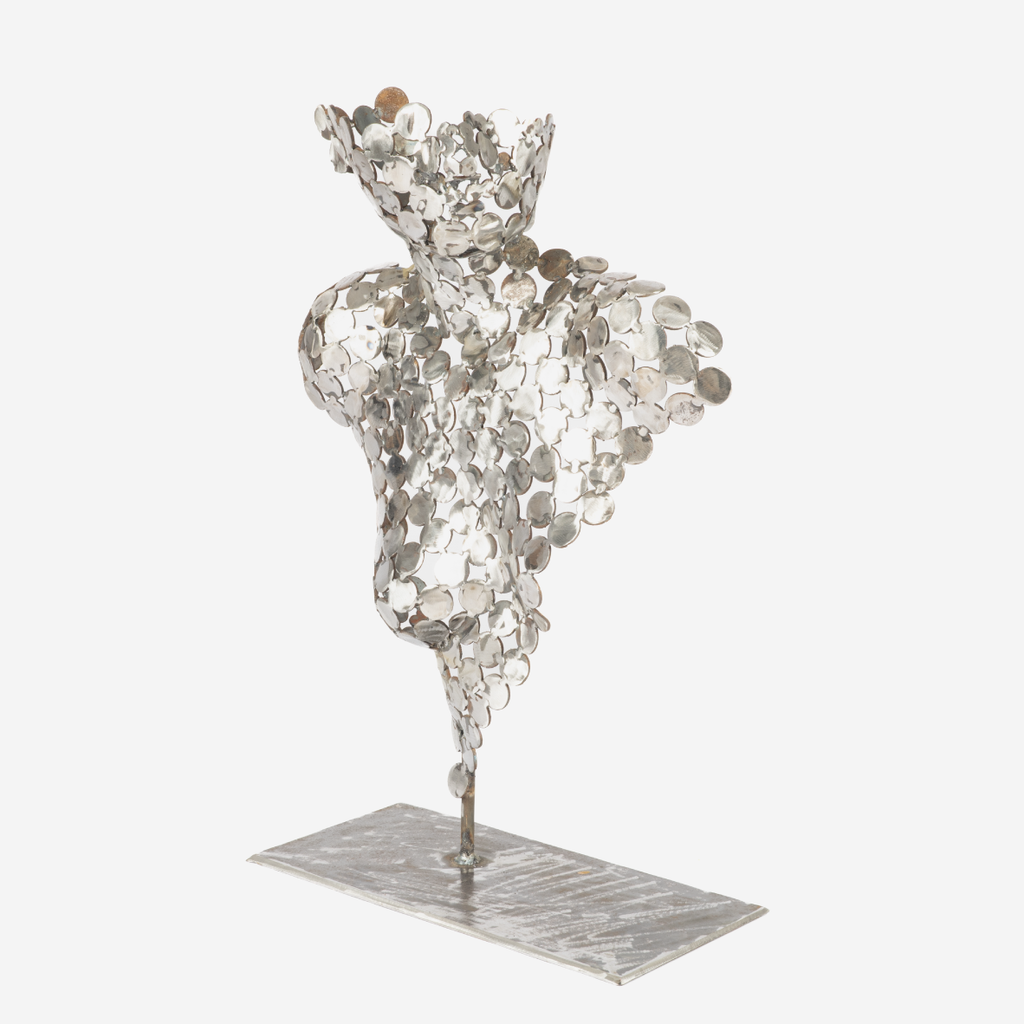 Bust Sculpture - Raw Steel