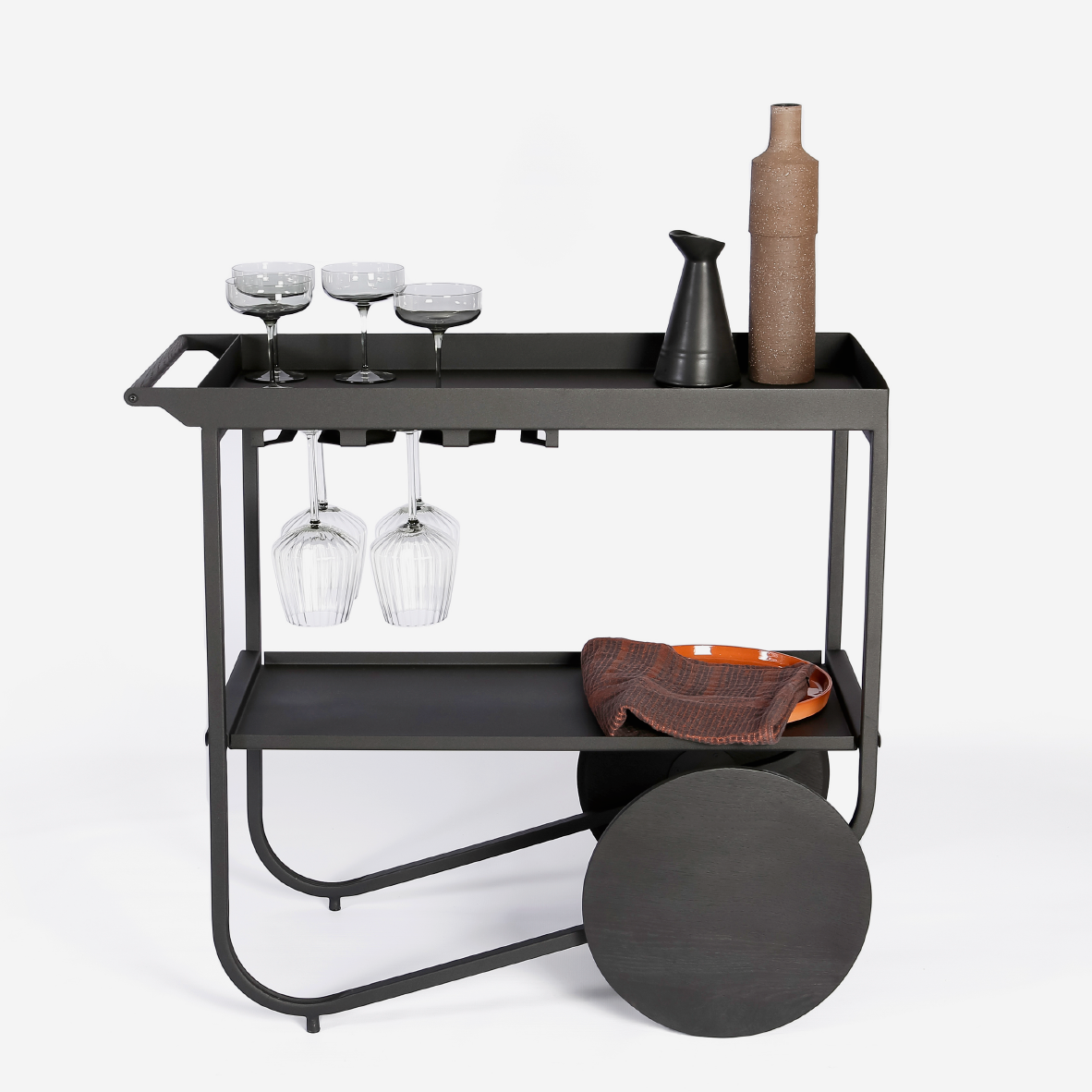 Stockholm Drinks Caddy - Midnight Black