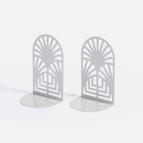 Art Deco bookends set of 2 - Clay Grey