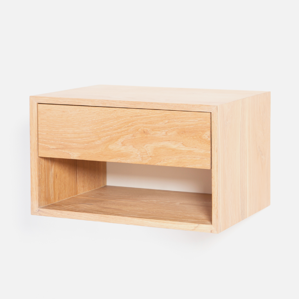 Copenhagen Floating Bedside Table Combo - Light Oak