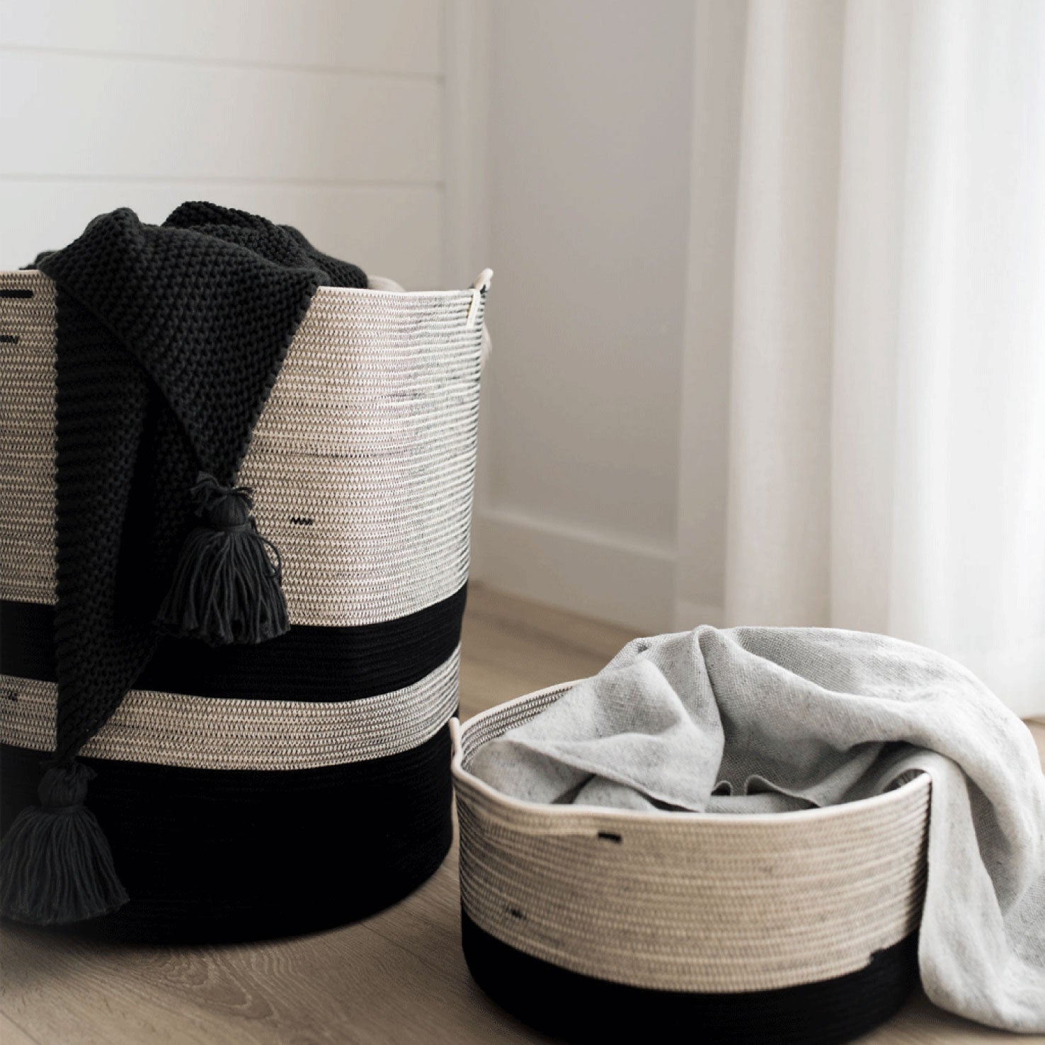 Large Floor Basket - Liquorice