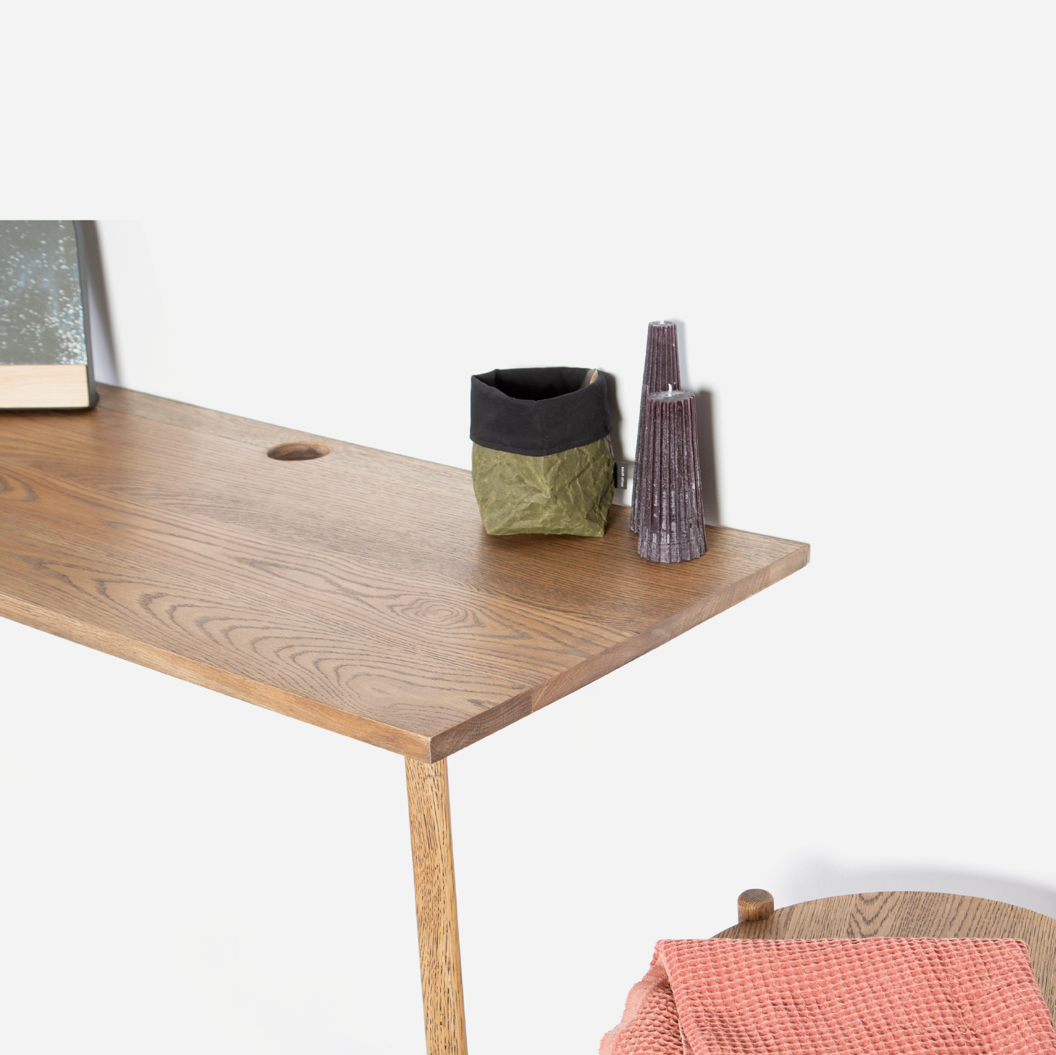 Copenhagen Wall Mounted Desk - Dark Oak