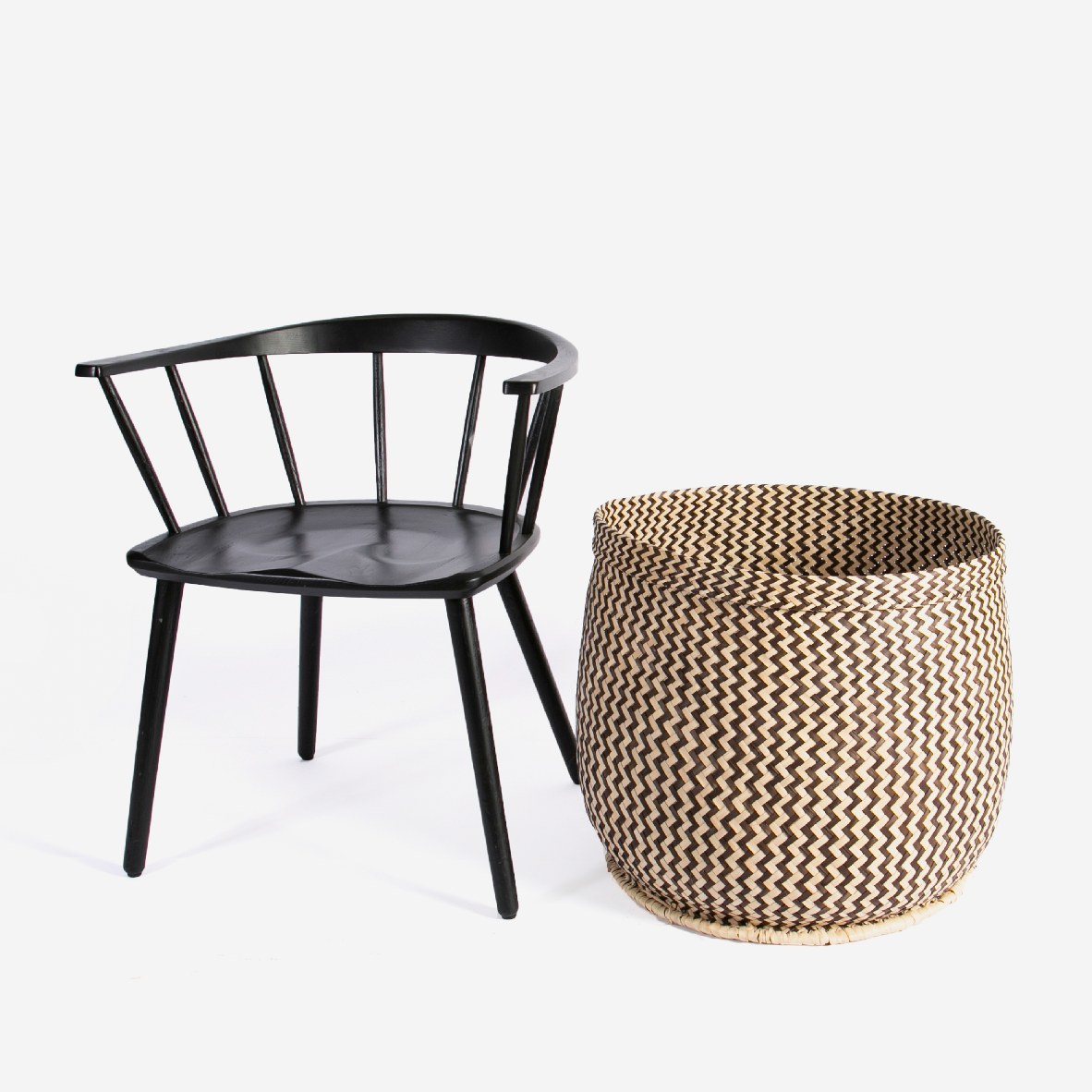 Jumbo Storage Basket - Zig Zag