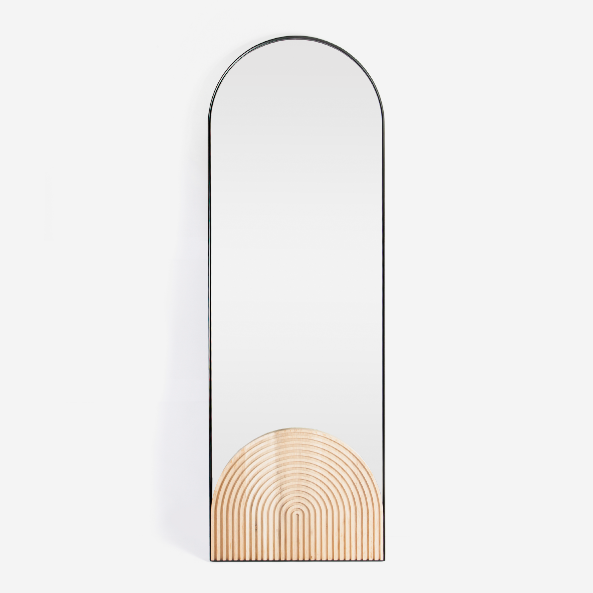 Afro Scandi Archway Leaning Mirror - Natural