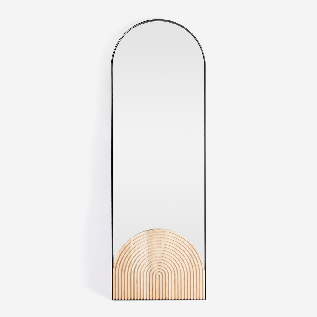 Afro Scandi Archway Leaning Mirror - Natural