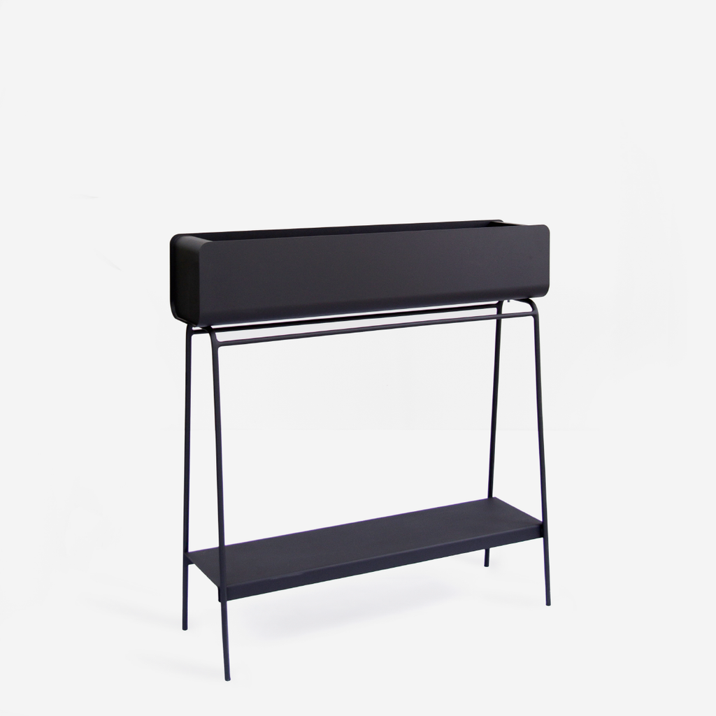 Ava Barrel Planter - Black