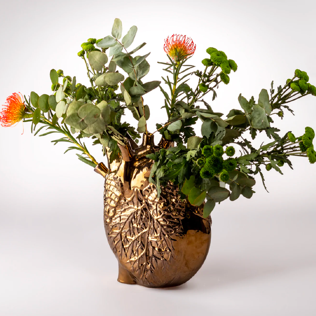 Pumping Heart Vase Large - Bronze